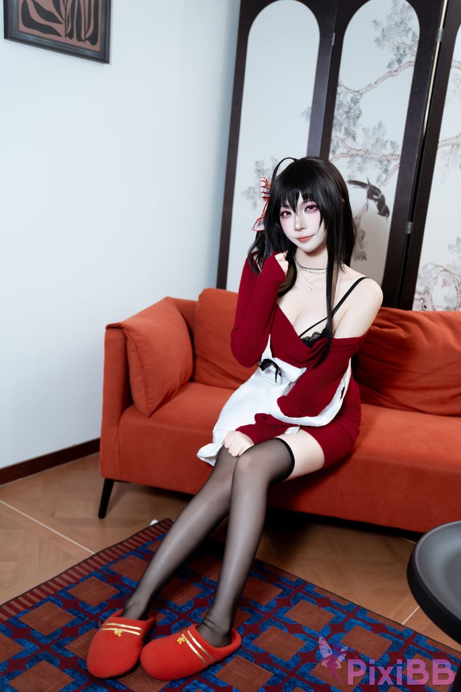 Cosplayer Second Assistant Nisa azur lane Dafeng loungewear PixiBB.COM 004