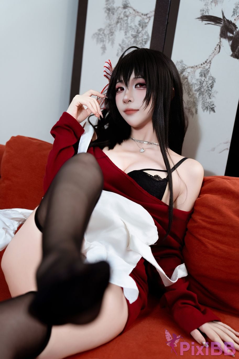 Cosplayer Second Assistant Nisa azur lane Dafeng loungewear PixiBB.COM 010