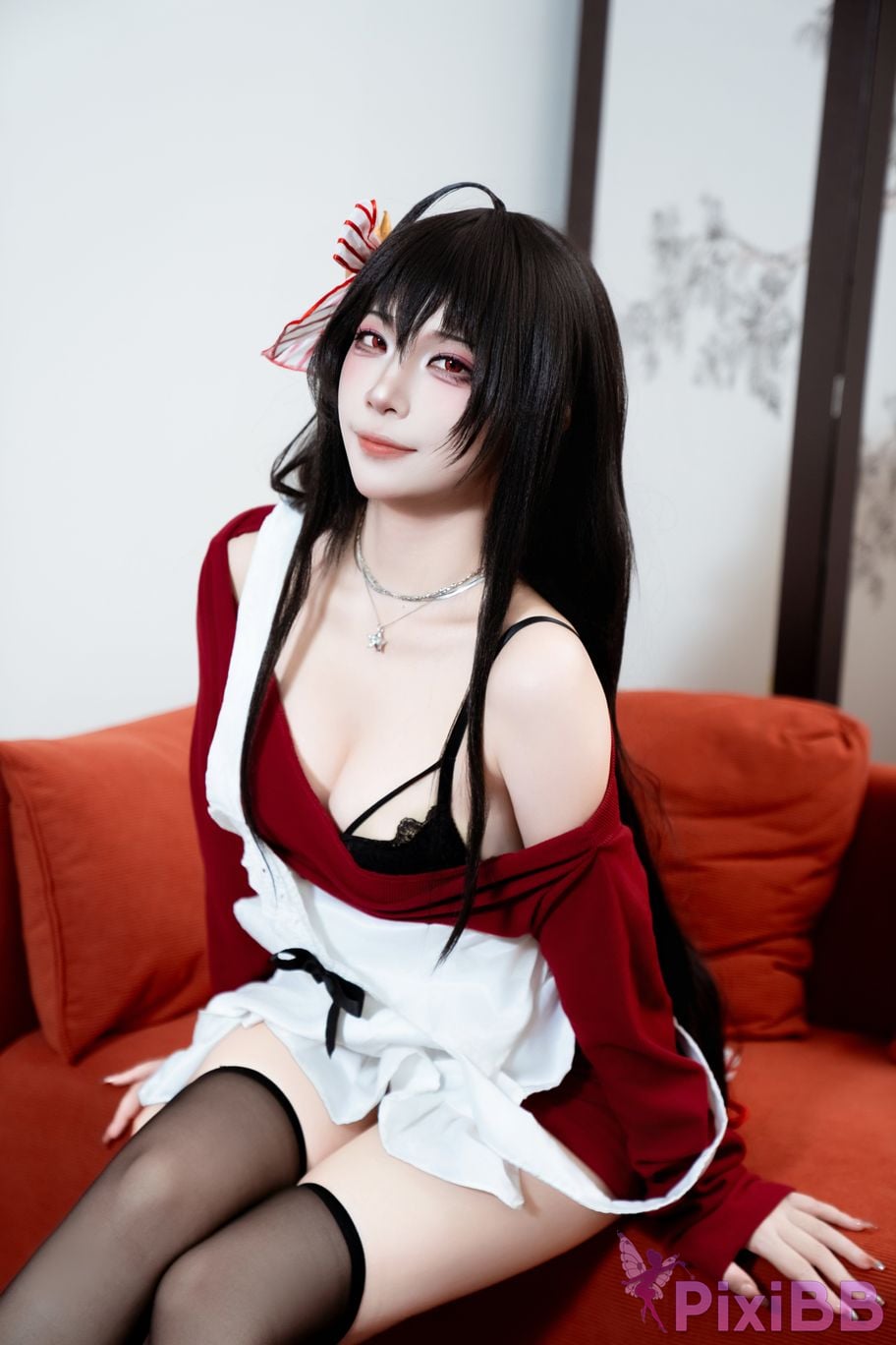 Cosplayer Second Assistant Nisa azur lane Dafeng loungewear PixiBB.COM 015