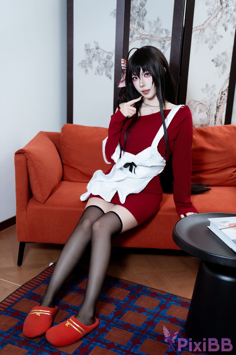 Cosplayer Second Assistant Nisa azur lane Dafeng loungewear PixiBB.COM 022