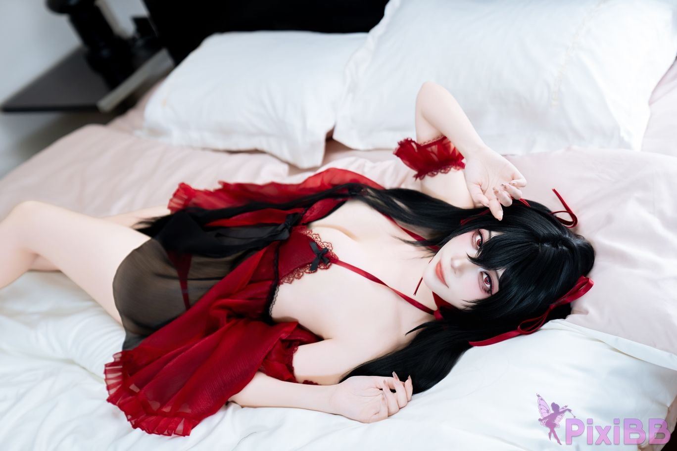 Cosplayer Second Assistant Nisa azur lane Dafeng pajamas PixiBB.COM 008