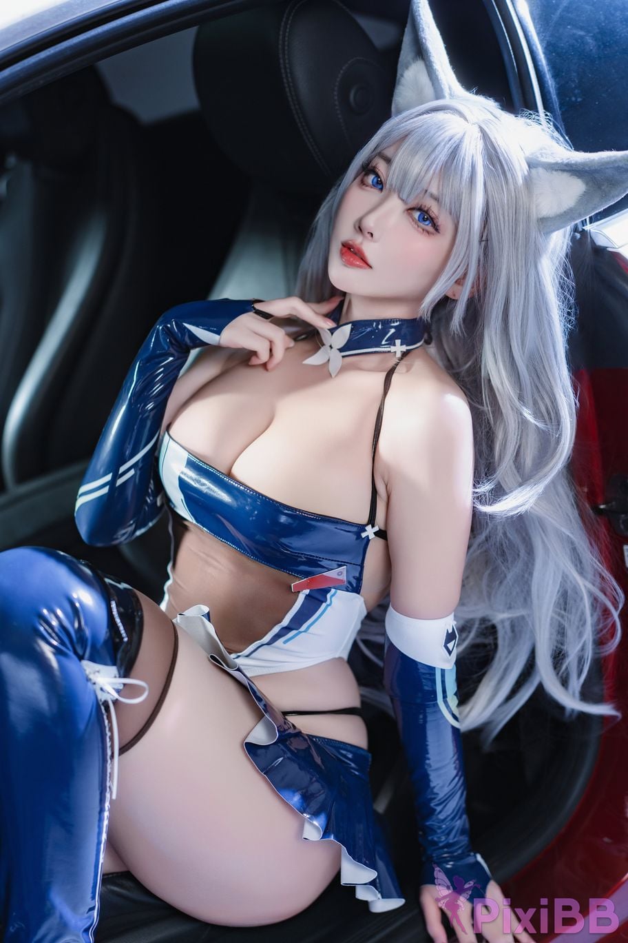 Cosplayer Sakura Miyamoto azur lane Shinano The roaring silver wheel PixiBB.COM 001