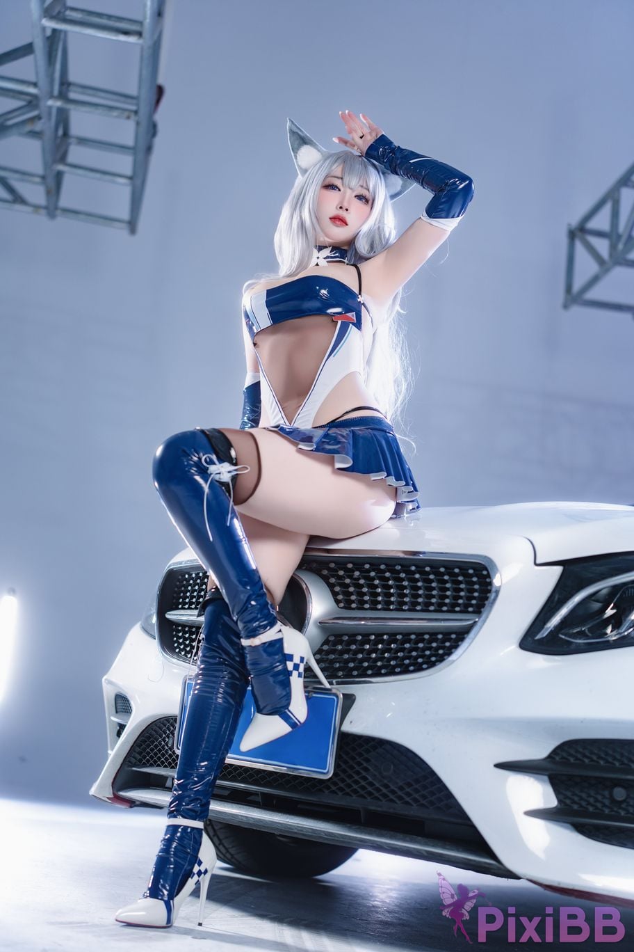 Cosplayer Sakura Miyamoto azur lane Shinano The roaring silver wheel PixiBB.COM 011
