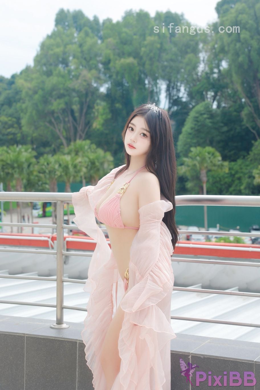XR Uncensored Dandanbao R18 XIUREN Model The temptation of pink swimsuit PixiBB.COM 010.JPG