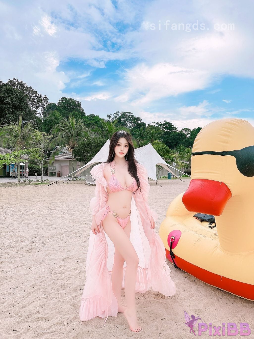 XR Uncensored Dandanbao R18 XIUREN Model The temptation of pink swimsuit PixiBB.COM 062.JPG