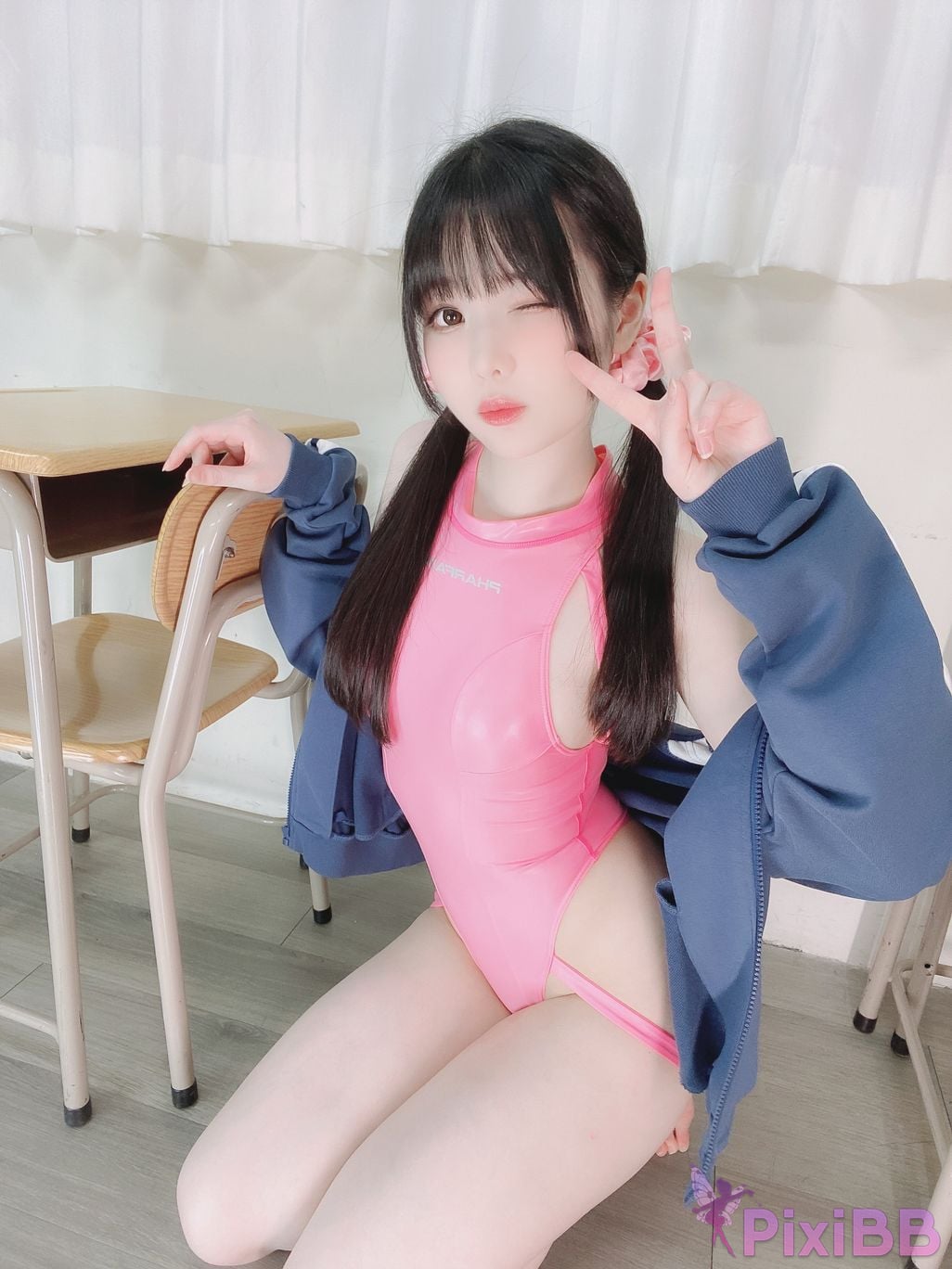 Shimo Pink Swimsuit PixiBB.COM