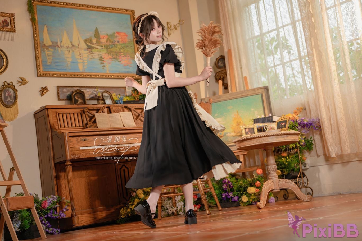 Cosplayer Sticky Dumpling Rabbit 2026 Year 07 monthly works How to raise a pet maid PixiBB.COM 002