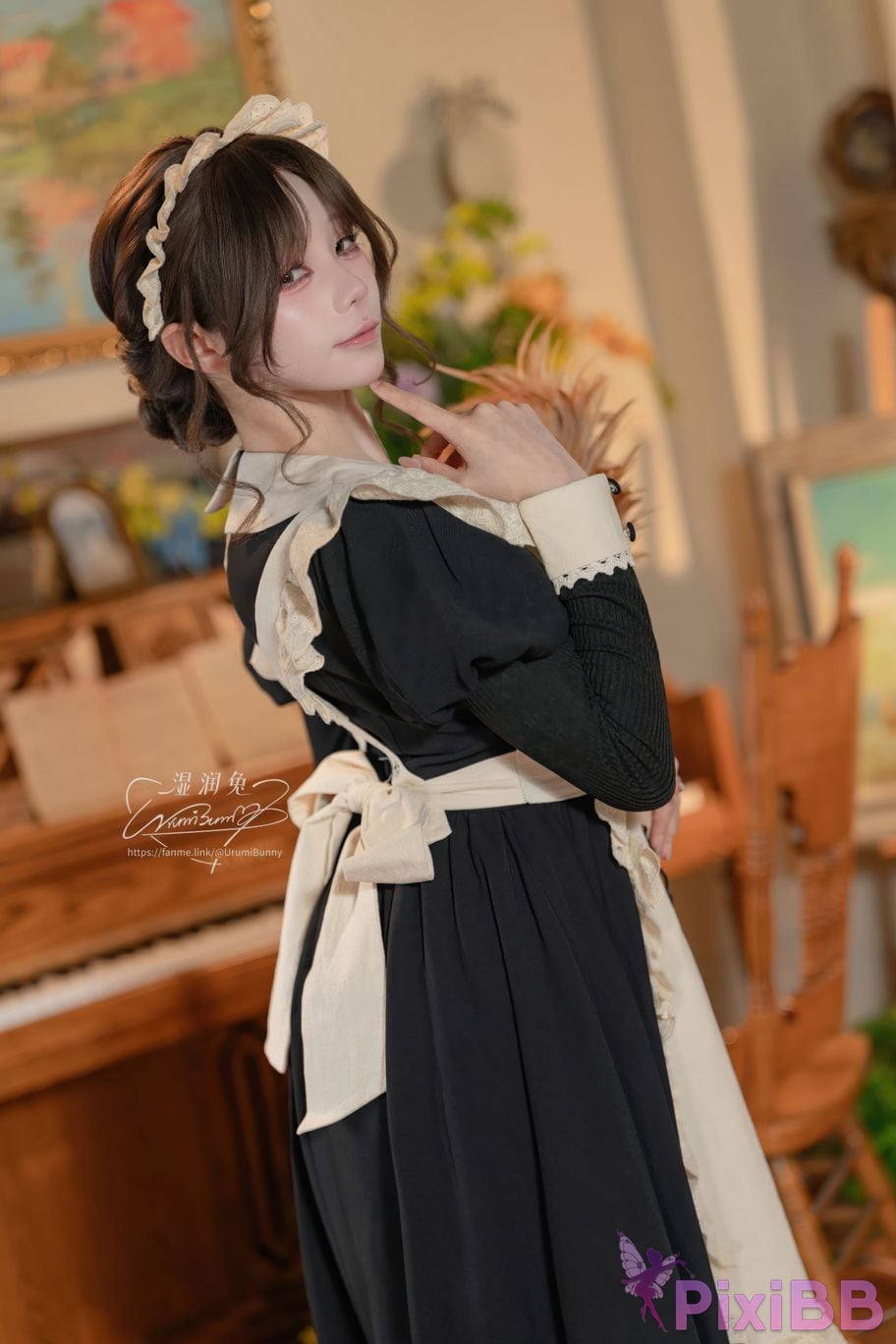 Cosplayer Sticky Dumpling Rabbit 2026 Year 07 monthly works How to raise a pet maid PixiBB.COM 004