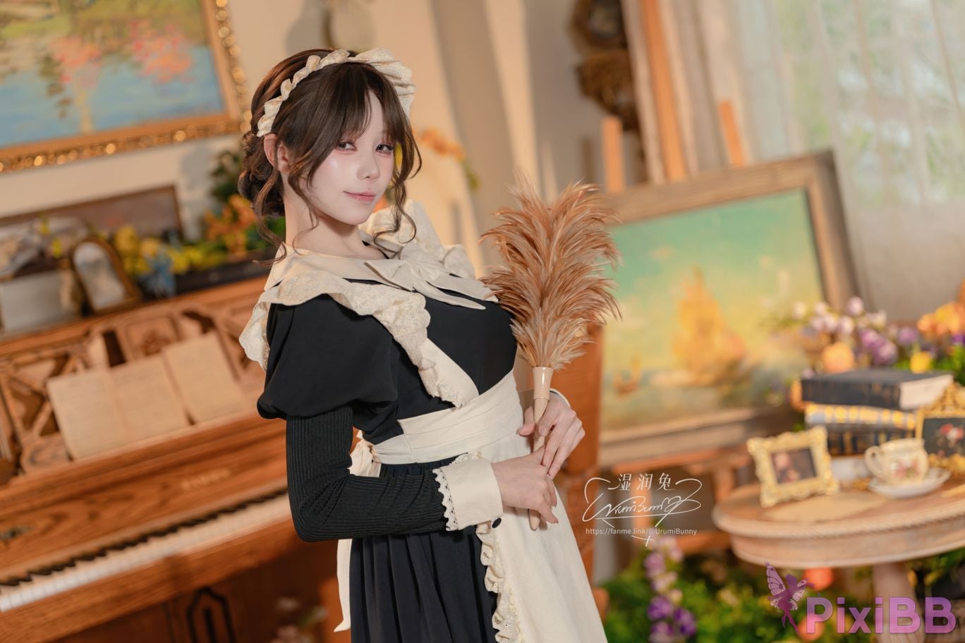 Cosplayer Sticky Dumpling Rabbit 2026 Year 07 monthly works How to raise a pet maid PixiBB.COM 005