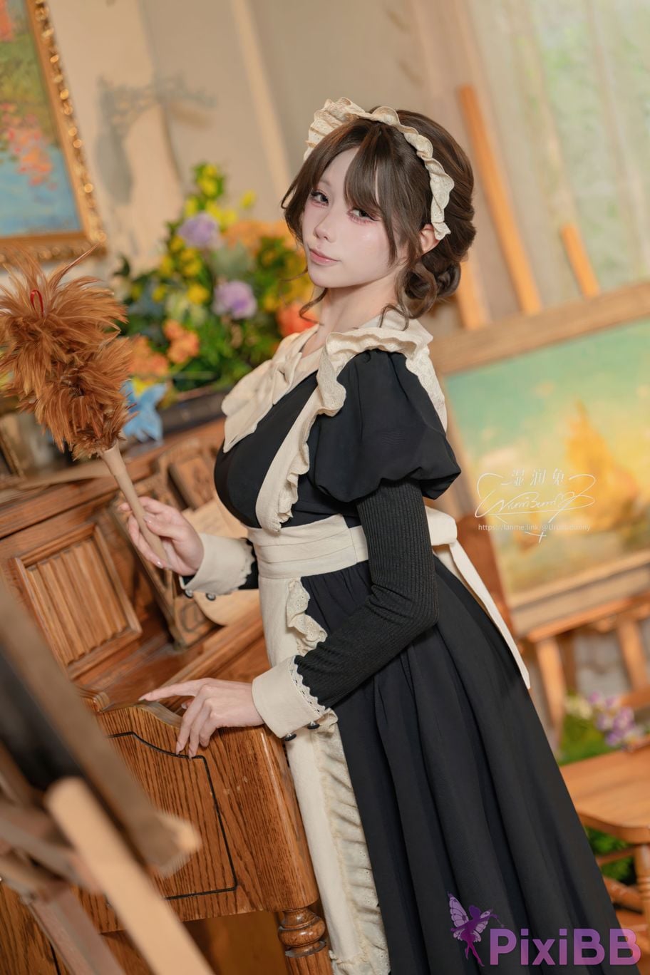 Cosplayer Sticky Dumpling Rabbit 2026 Year 07 monthly works How to raise a pet maid PixiBB.COM 009