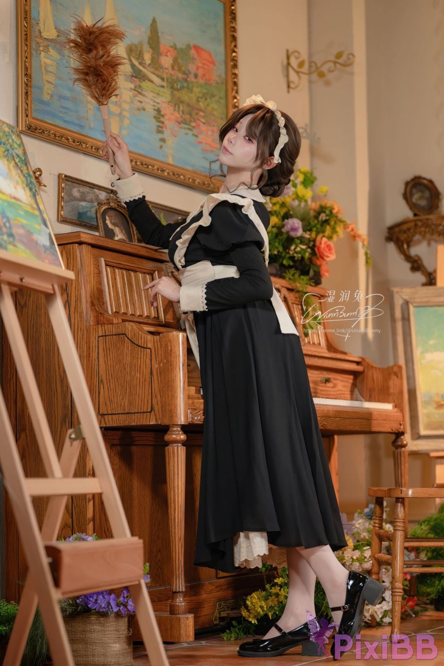 Cosplayer Sticky Dumpling Rabbit 2026 Year 07 monthly works How to raise a pet maid PixiBB.COM 011