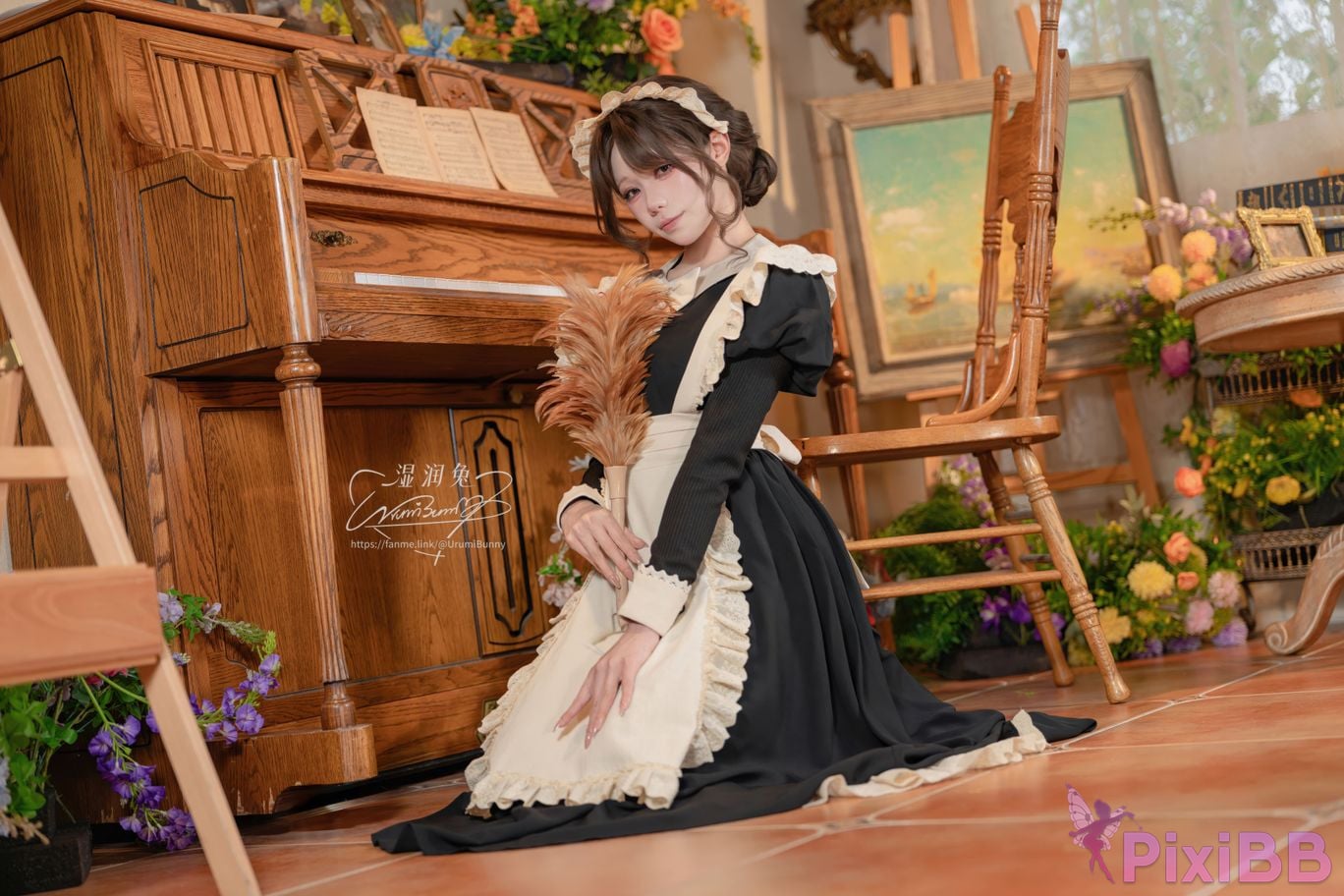 Cosplayer Sticky Dumpling Rabbit 2026 Year 07 monthly works How to raise a pet maid PixiBB.COM 012