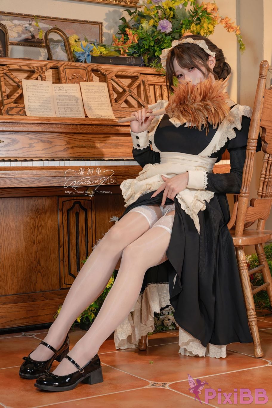 Cosplayer Sticky Dumpling Rabbit 2026 Year 07 monthly works How to raise a pet maid PixiBB.COM 016