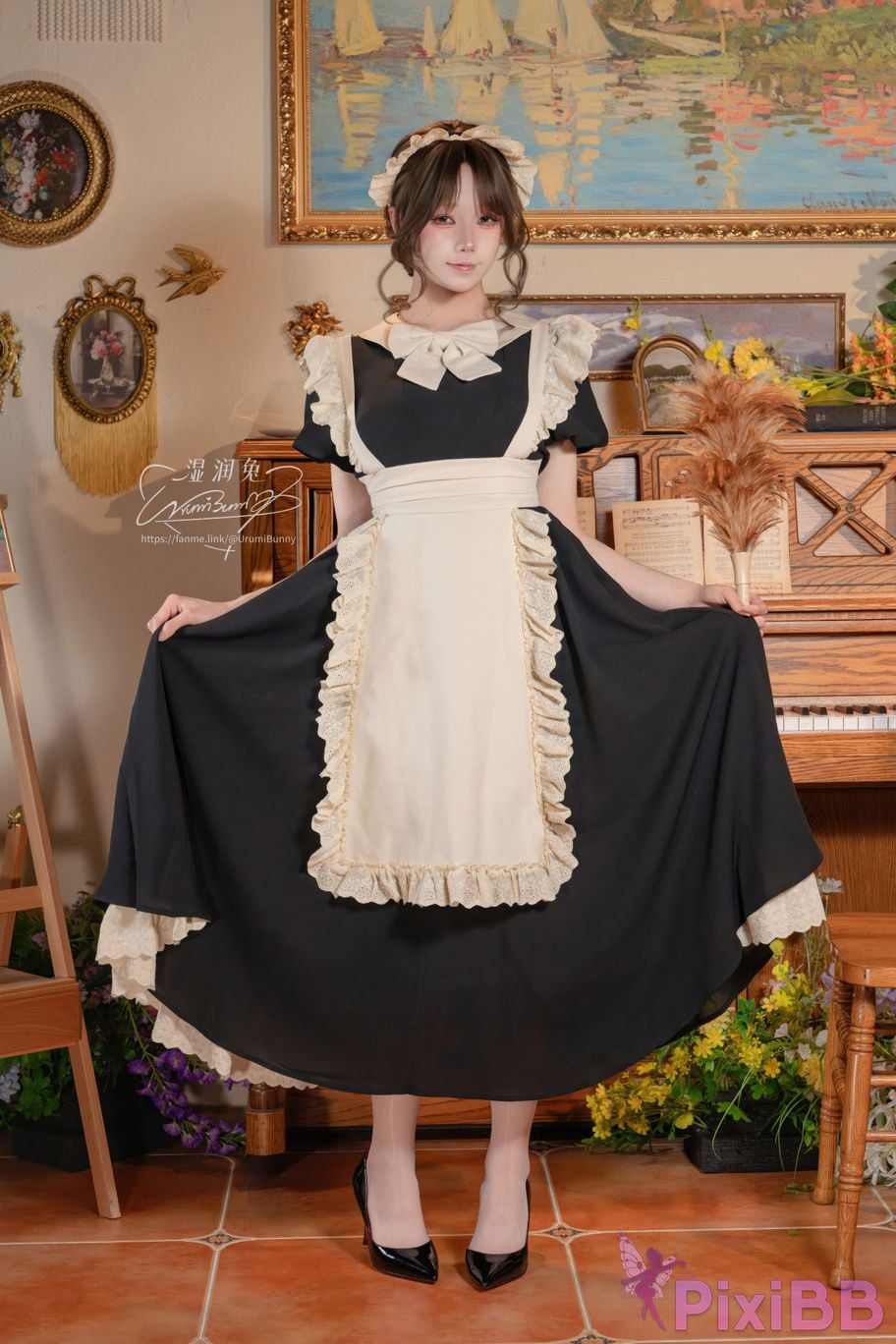 Cosplayer Sticky Dumpling Rabbit 2026 Year 07 monthly works How to raise a pet maid PixiBB.COM 032