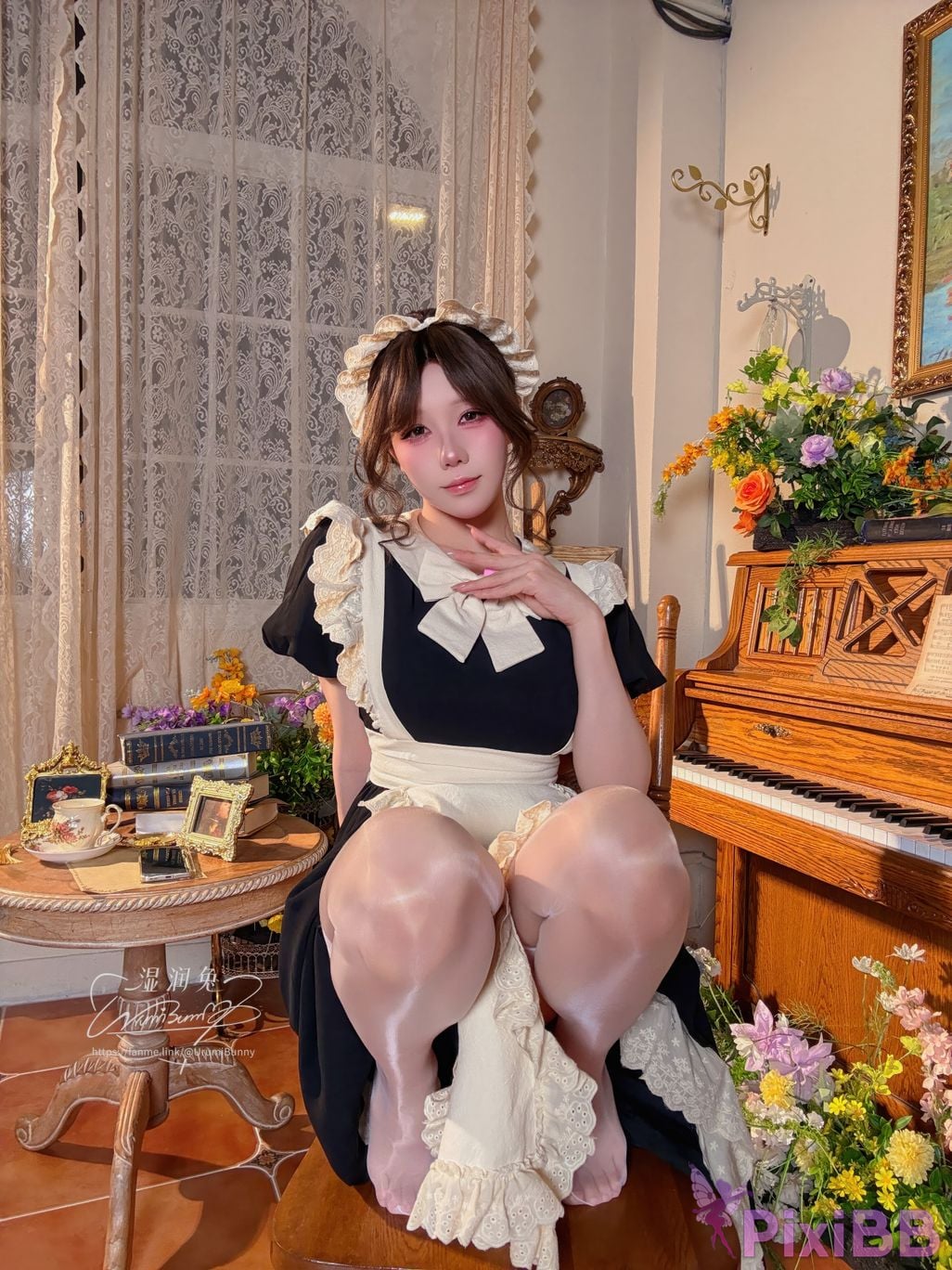 Cosplayer Sticky Dumpling Rabbit 2026 Year 07 monthly works How to raise a pet maid PixiBB.COM 092