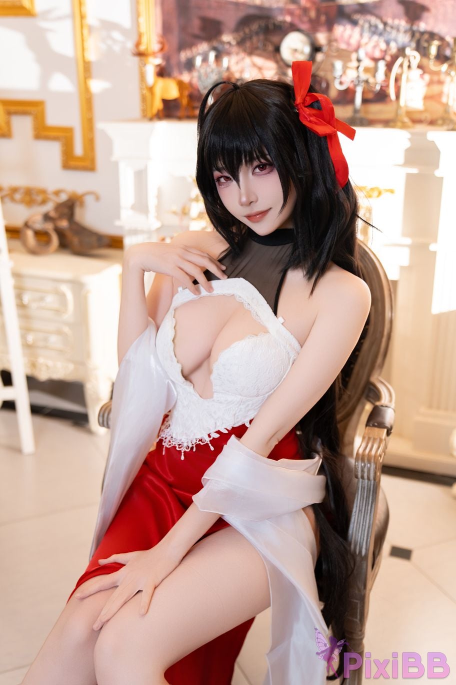 Cosplayer Second Assistant Nisa azur lane Dafeng vow dress PixiBB.COM 003