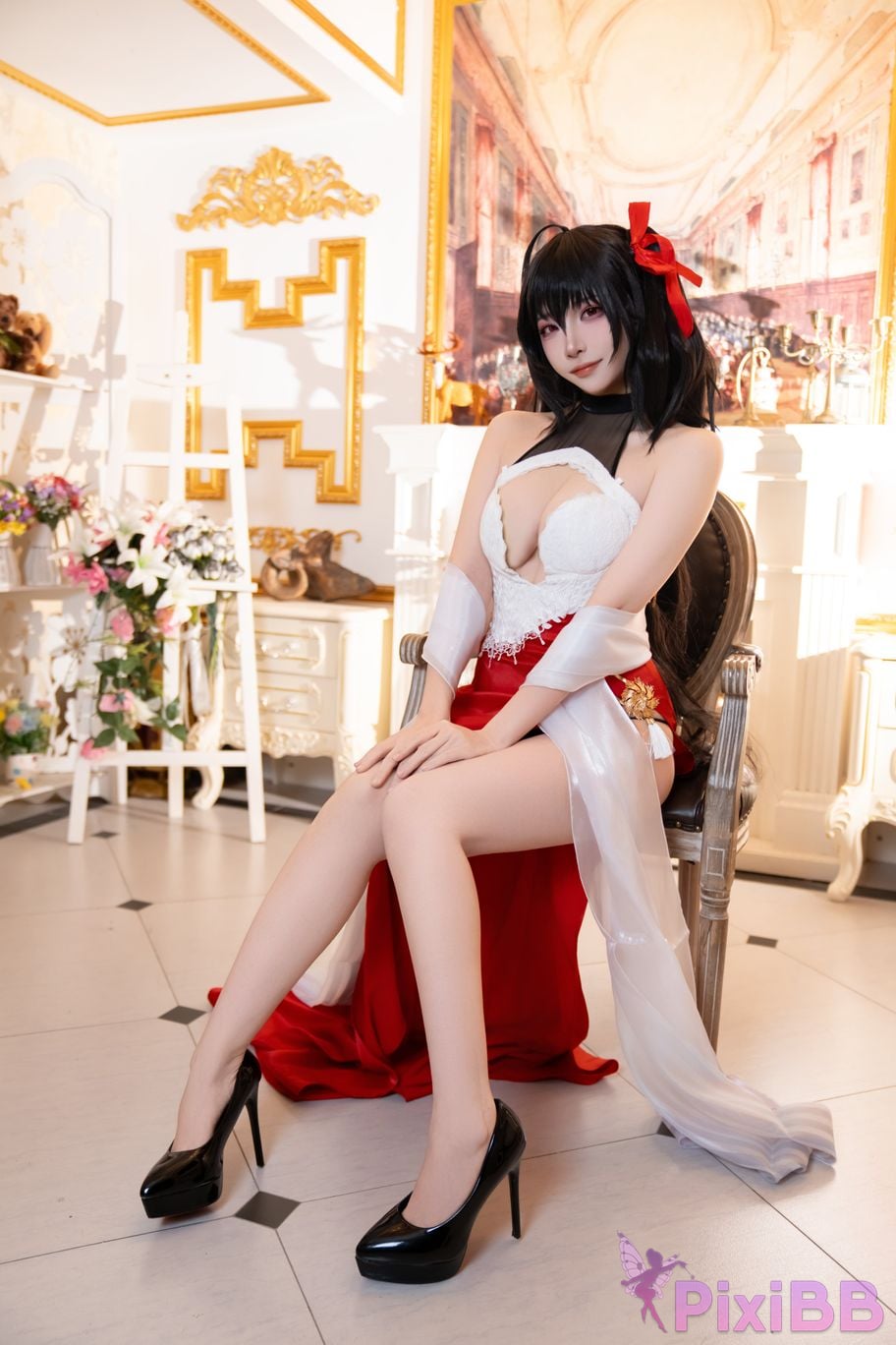 Cosplayer Second Assistant Nisa azur lane Dafeng vow dress PixiBB.COM 006