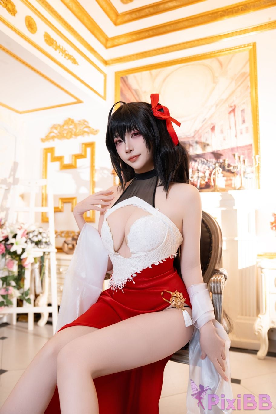 Cosplayer Second Assistant Nisa azur lane Dafeng vow dress PixiBB.COM 007