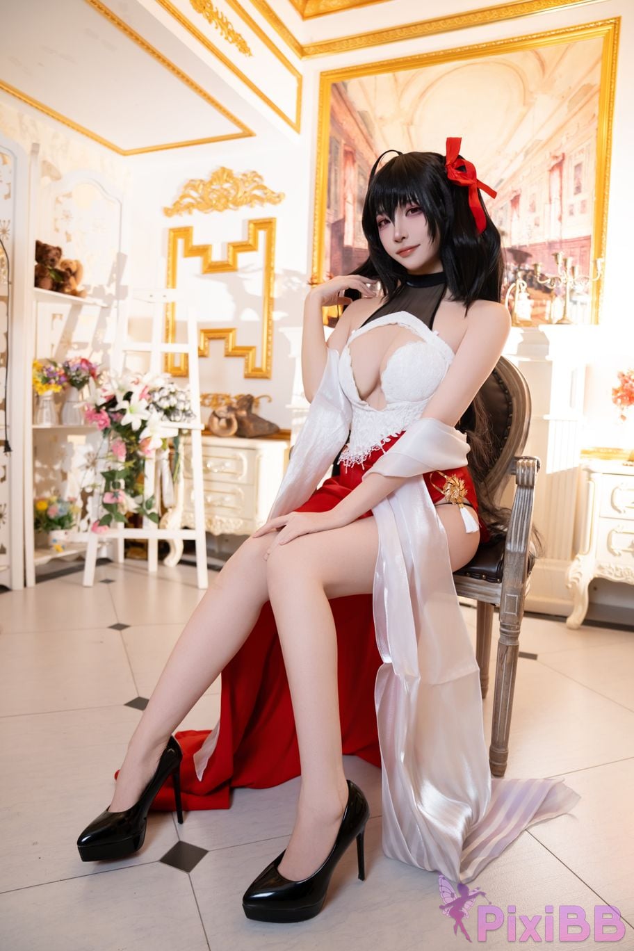 Cosplayer Second Assistant Nisa azur lane Dafeng vow dress PixiBB.COM 008