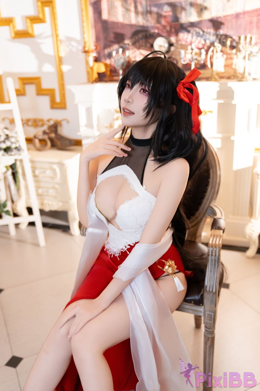 Cosplayer Second Assistant Nisa azur lane Dafeng vow dress PixiBB.COM 009