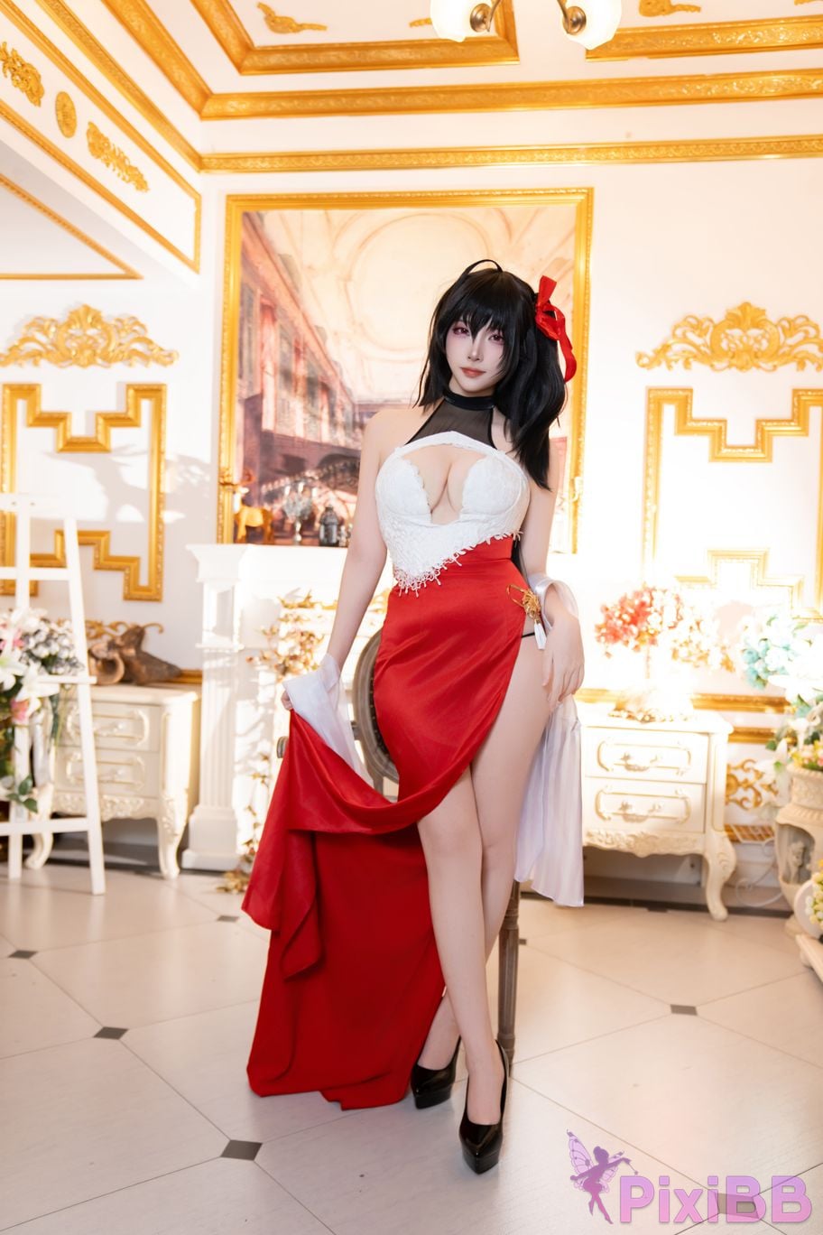 Cosplayer Second Assistant Nisa azur lane Dafeng vow dress PixiBB.COM 011