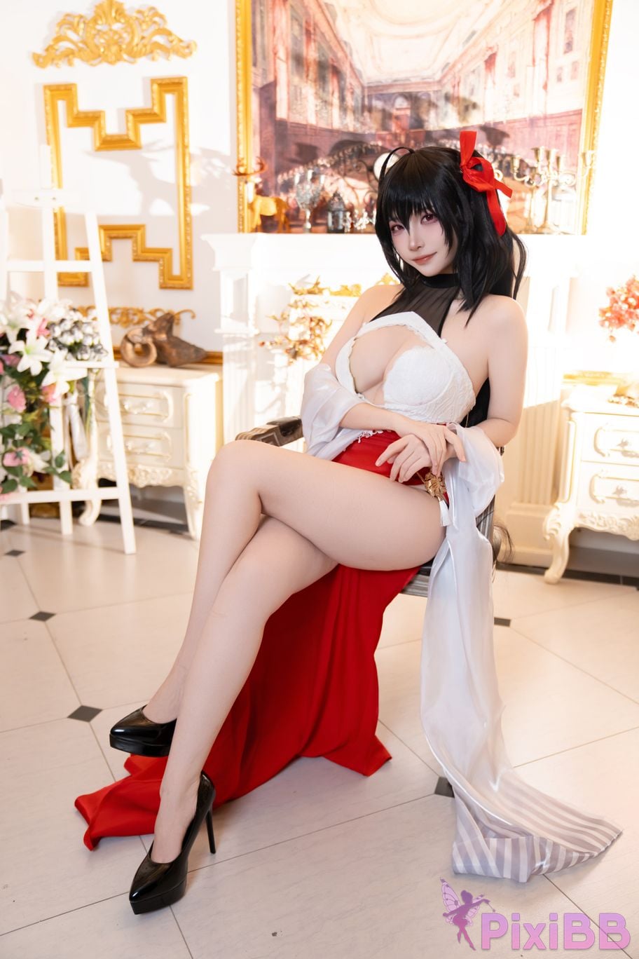 Cosplayer Second Assistant Nisa azur lane Dafeng vow dress PixiBB.COM 014