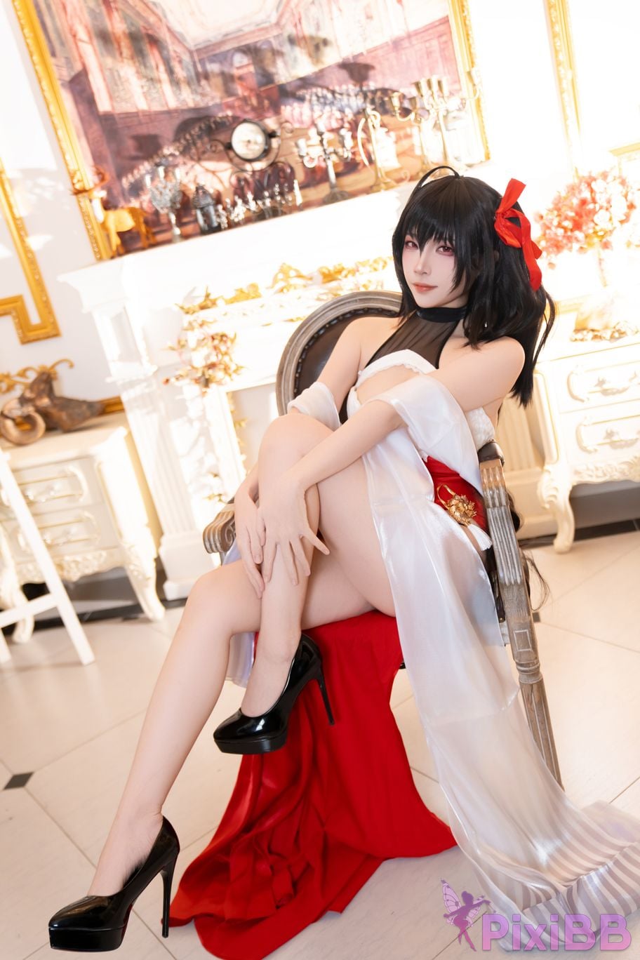 Cosplayer Second Assistant Nisa azur lane Dafeng vow dress PixiBB.COM 019