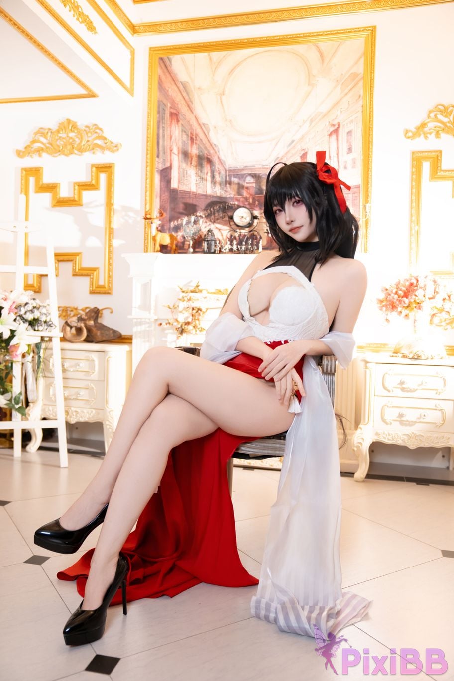 Cosplayer Second Assistant Nisa azur lane Dafeng vow dress PixiBB.COM 020