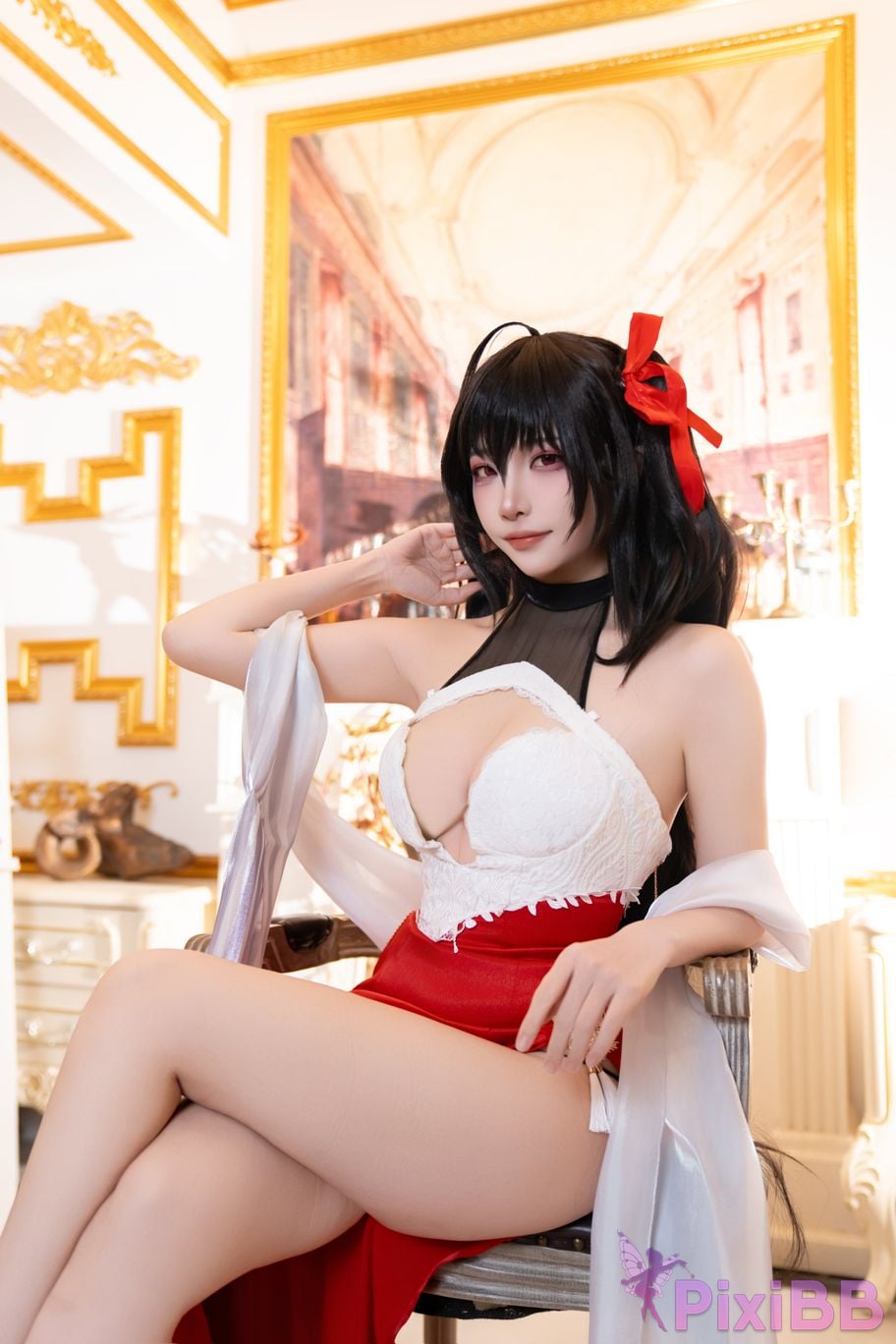 Cosplayer Second Assistant Nisa azur lane Dafeng vow dress PixiBB.COM 021