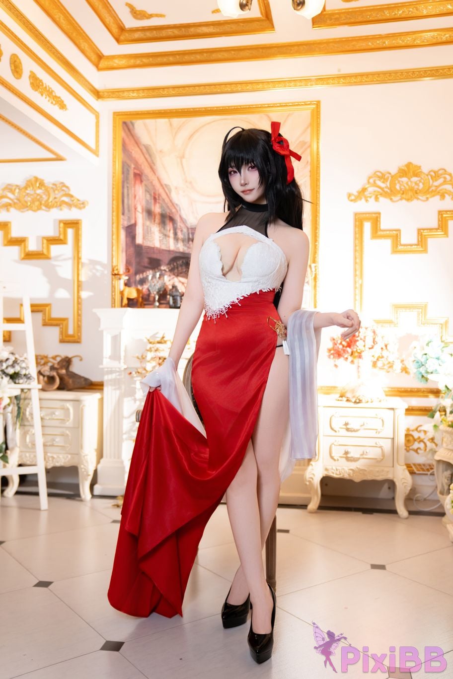 Cosplayer Second Assistant Nisa azur lane Dafeng vow dress PixiBB.COM 022