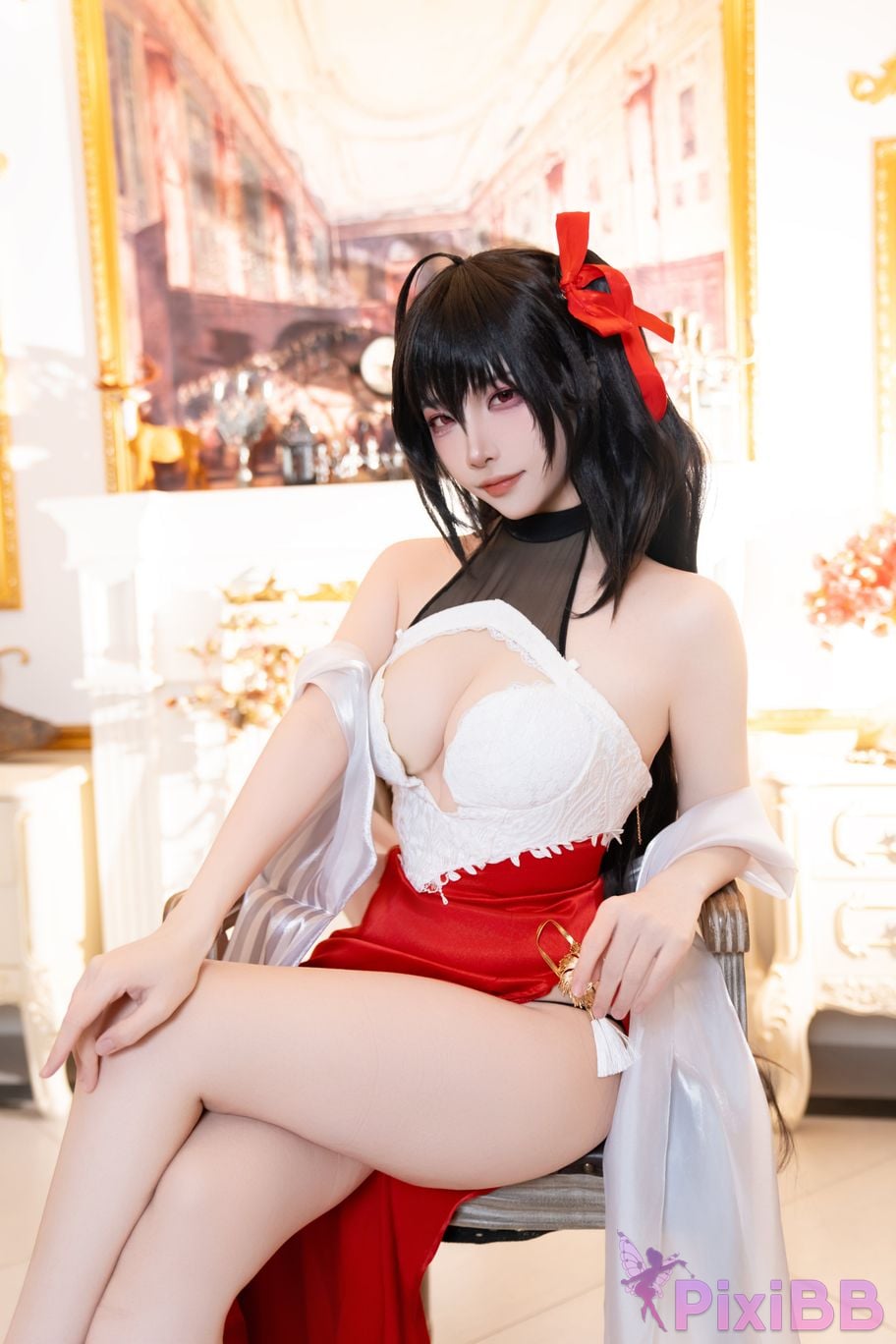 Cosplayer Second Assistant Nisa azur lane Dafeng vow dress PixiBB.COM 024