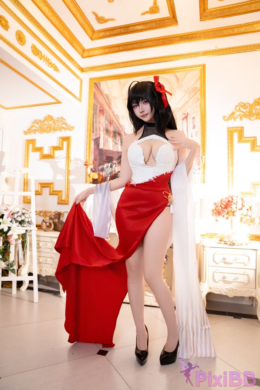 Cosplayer Second Assistant Nisa azur lane Dafeng vow dress PixiBB.COM 025