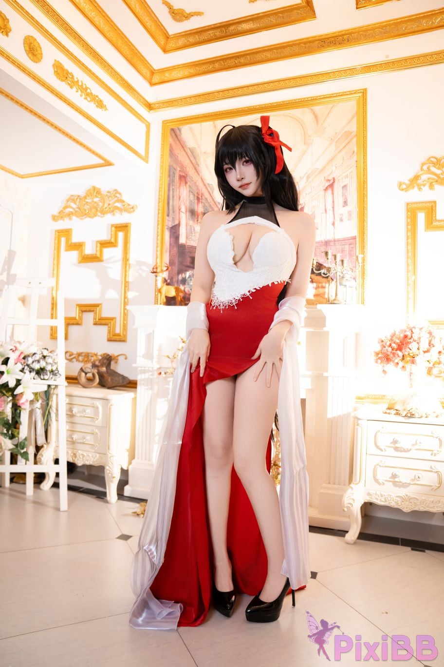 Cosplayer Second Assistant Nisa azur lane Dafeng vow dress PixiBB.COM 028