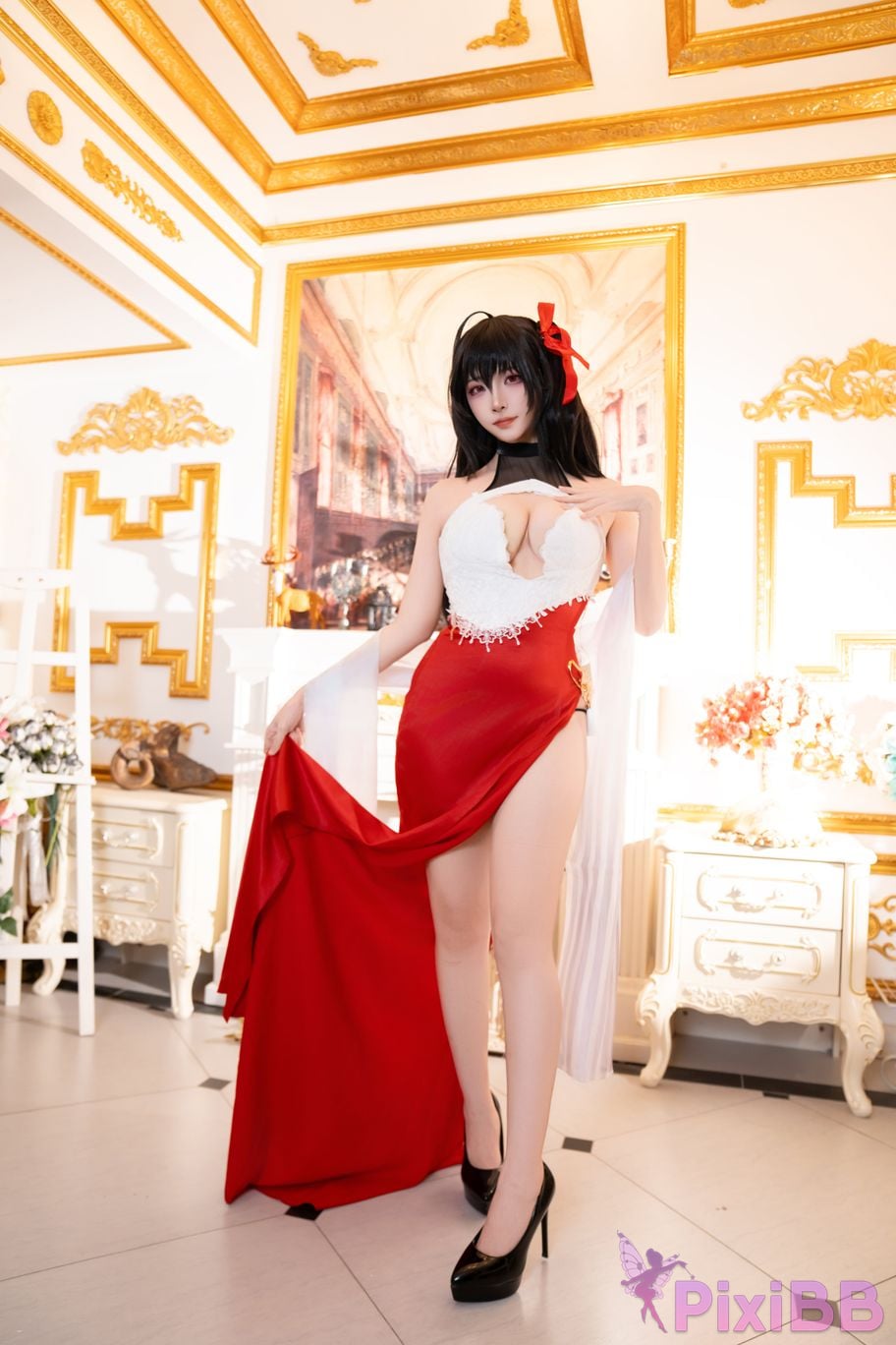 Cosplayer Second Assistant Nisa azur lane Dafeng vow dress PixiBB.COM 029