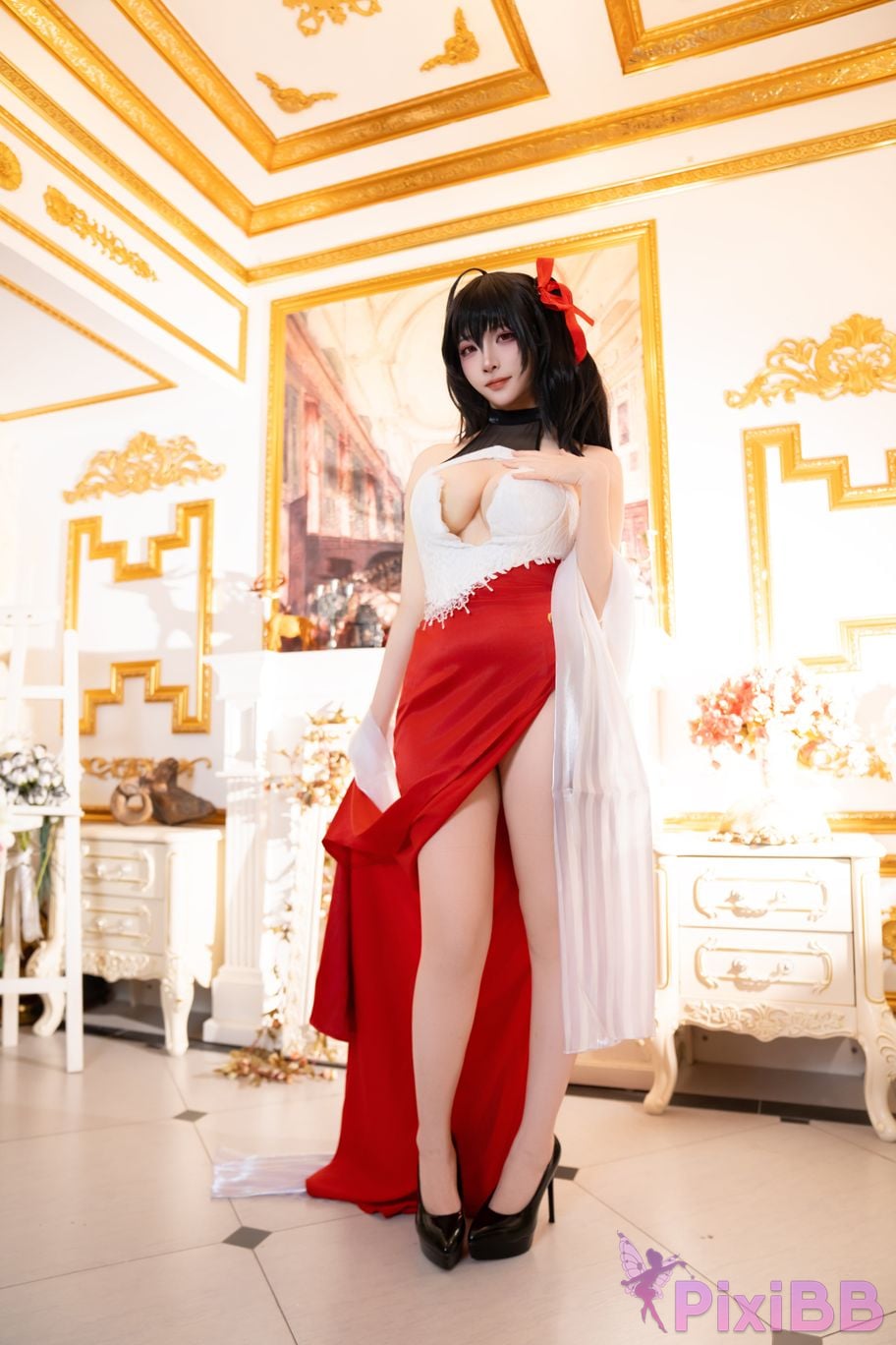 Cosplayer Second Assistant Nisa azur lane Dafeng vow dress PixiBB.COM 030