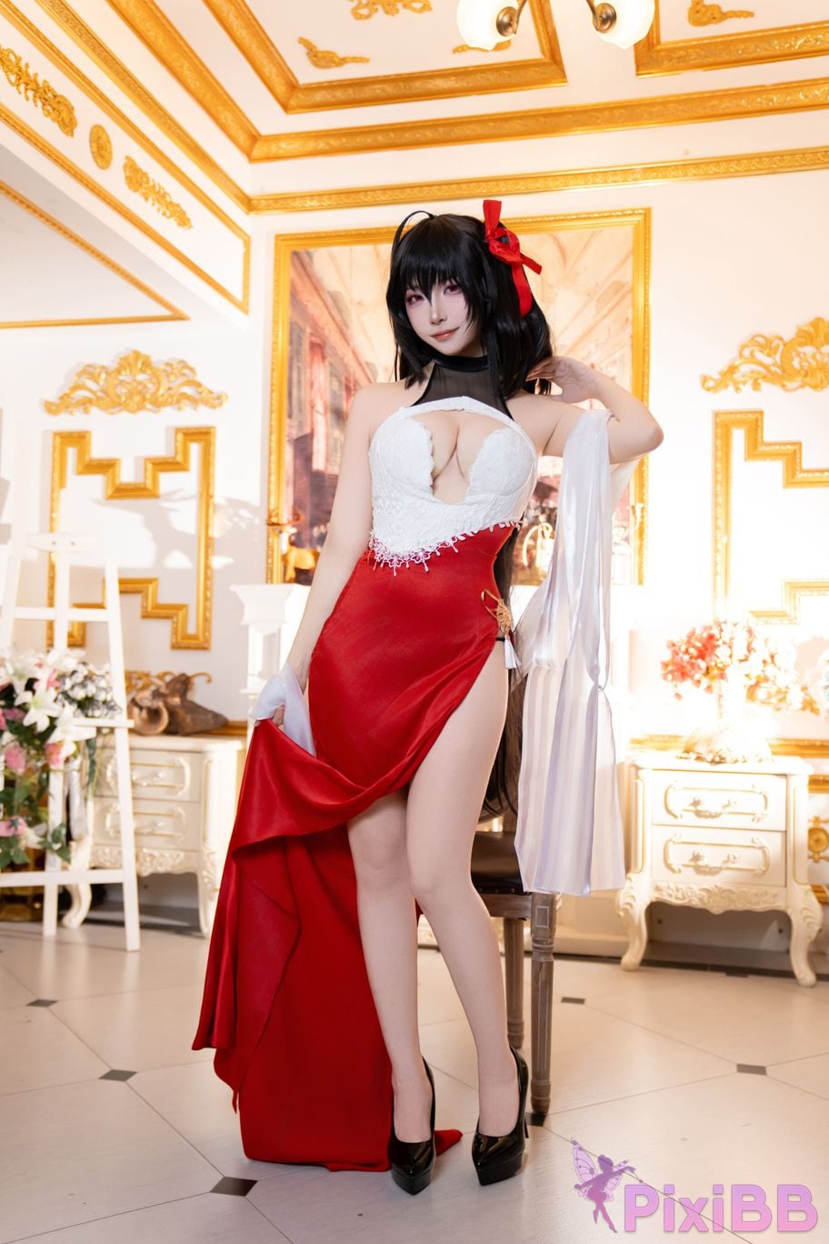 Cosplayer Second Assistant Nisa azur lane Dafeng vow dress PixiBB.COM 034