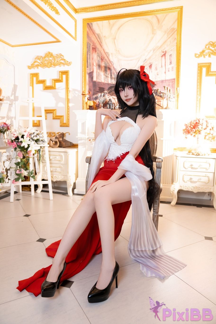 Cosplayer Second Assistant Nisa azur lane Dafeng vow dress PixiBB.COM 037
