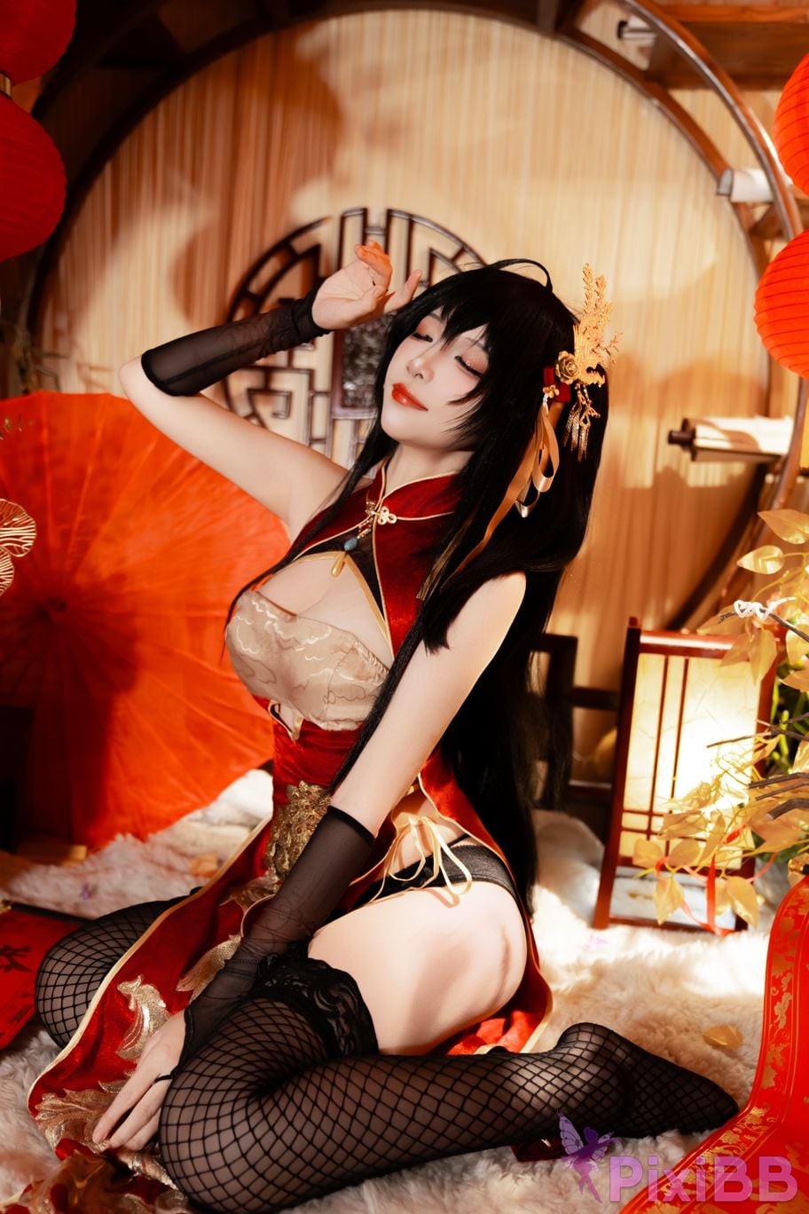Cosplayer Second Assistant Nisa azur lane Dafeng cheongsam PixiBB.COM 007