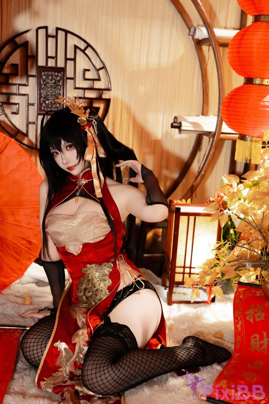 Cosplayer Second Assistant Nisa azur lane Dafeng cheongsam PixiBB.COM 010