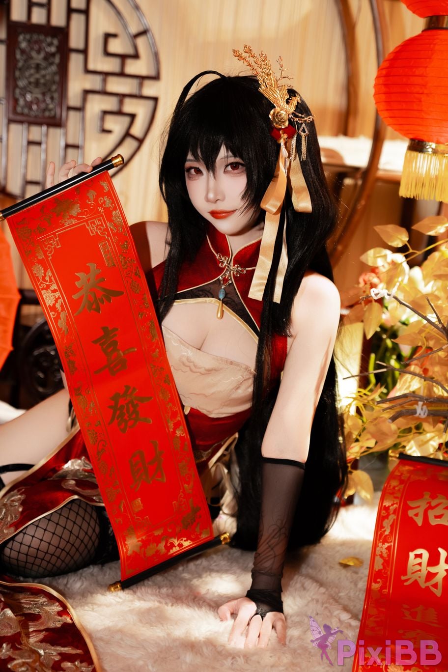 Cosplayer Second Assistant Nisa azur lane Dafeng cheongsam PixiBB.COM 013