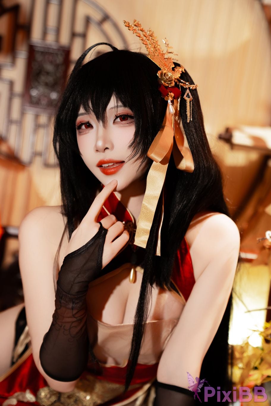 Cosplayer Second Assistant Nisa azur lane Dafeng cheongsam PixiBB.COM 014