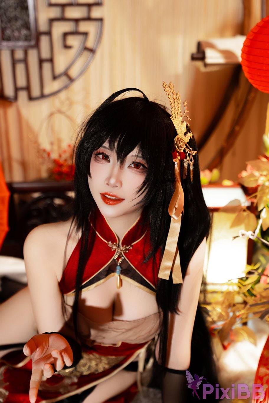Cosplayer Second Assistant Nisa azur lane Dafeng cheongsam PixiBB.COM 015
