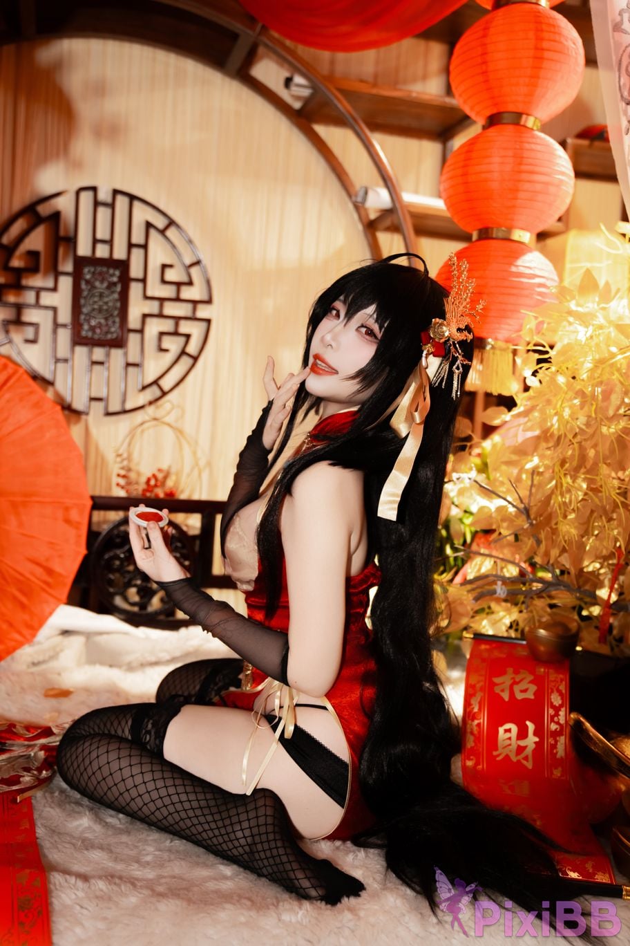 Cosplayer Second Assistant Nisa azur lane Dafeng cheongsam PixiBB.COM 016