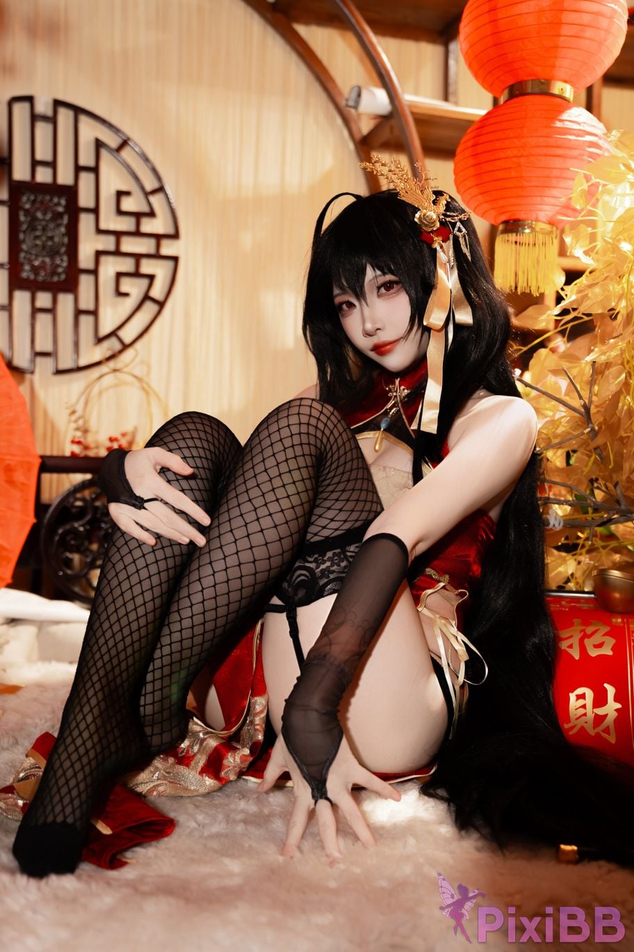 Cosplayer Second Assistant Nisa azur lane Dafeng cheongsam PixiBB.COM 017