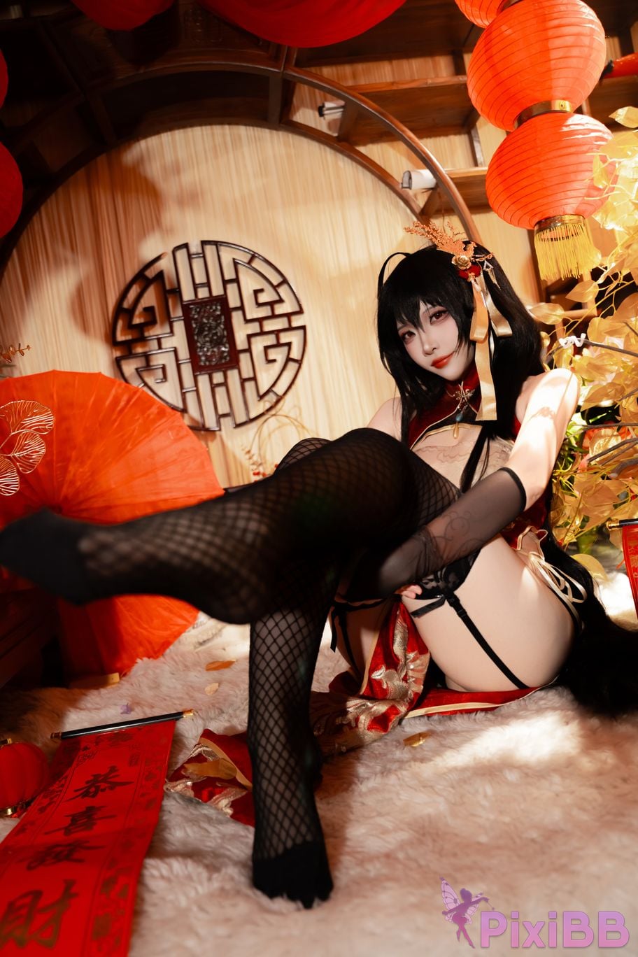 Cosplayer Second Assistant Nisa azur lane Dafeng cheongsam PixiBB.COM 018
