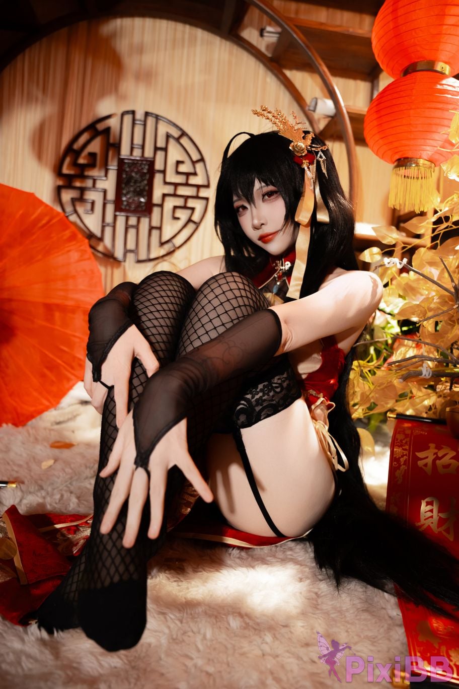 Cosplayer Second Assistant Nisa azur lane Dafeng cheongsam PixiBB.COM 019