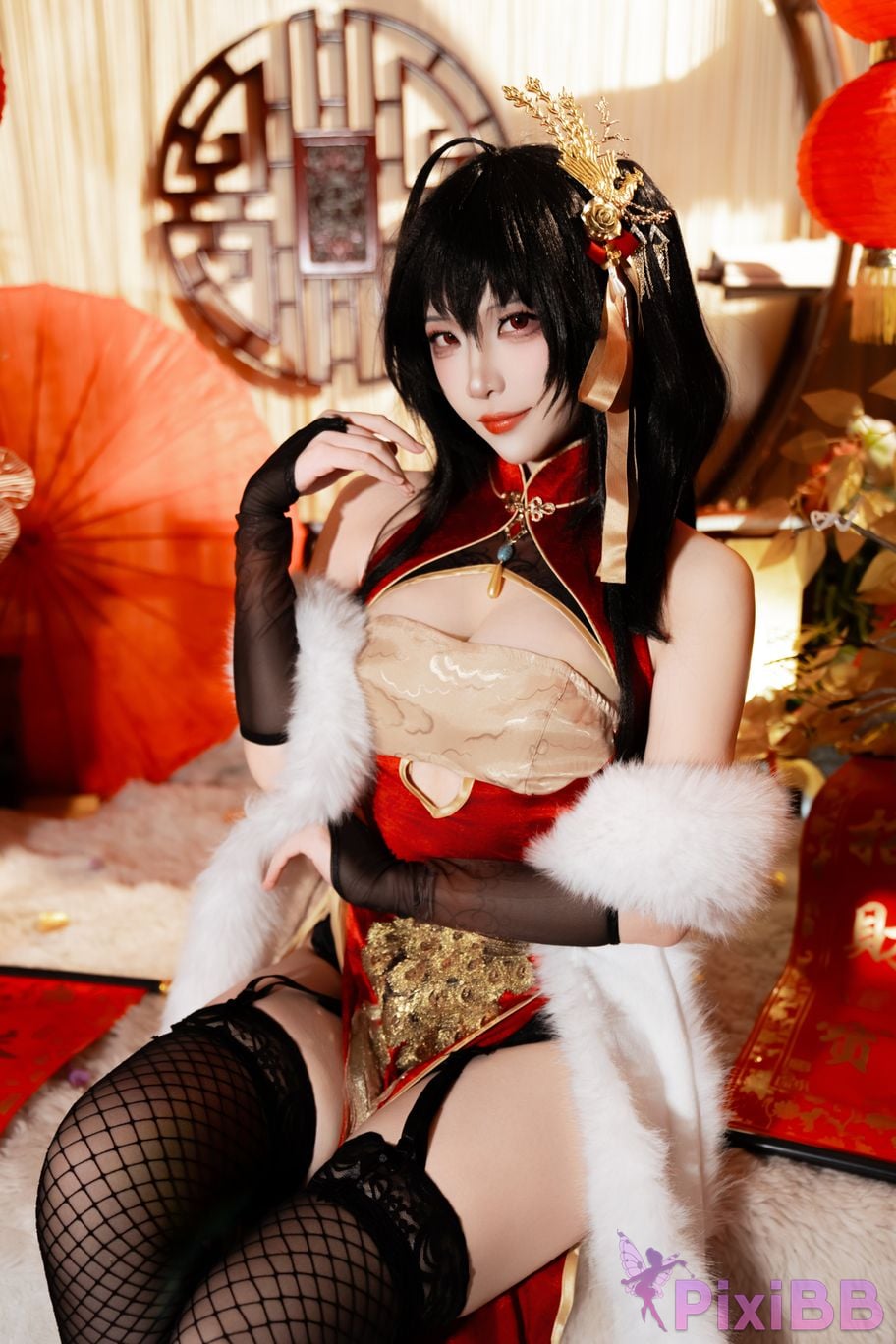 Cosplayer Second Assistant Nisa azur lane Dafeng cheongsam PixiBB.COM 021