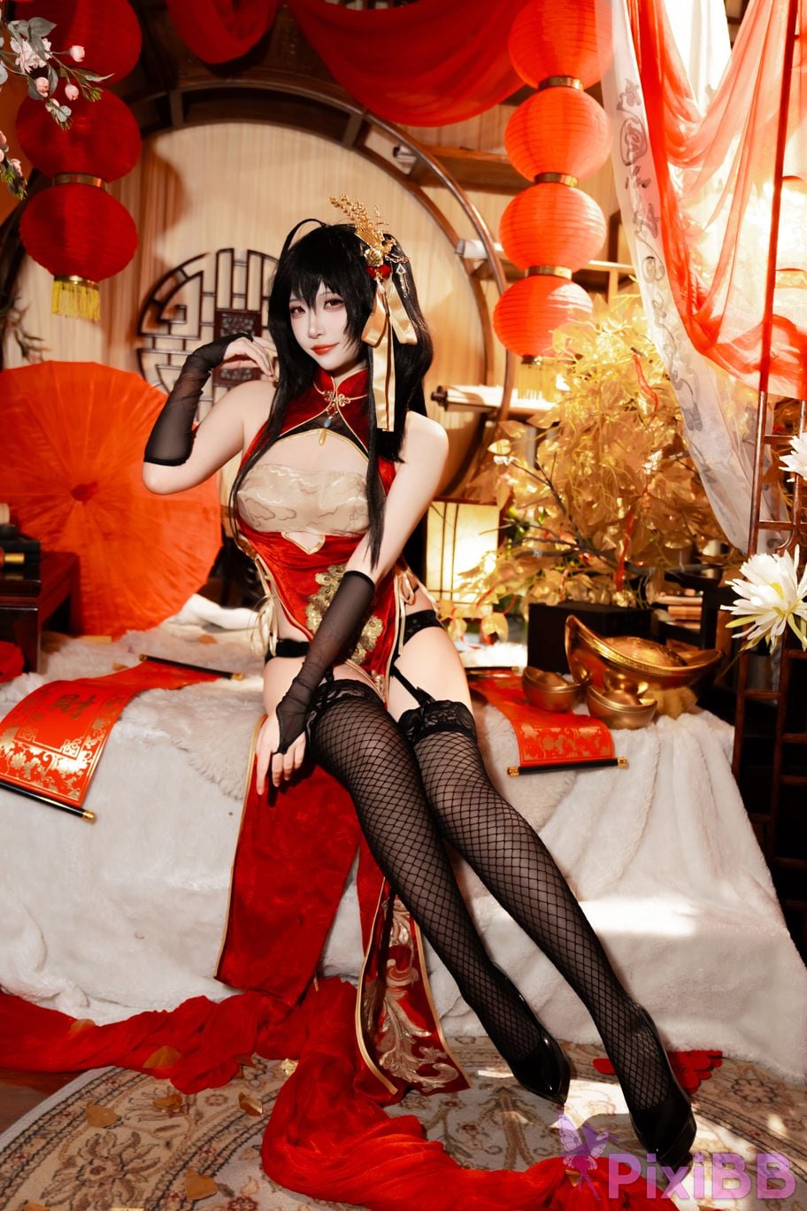 Cosplayer Second Assistant Nisa azur lane Dafeng cheongsam PixiBB.COM 022