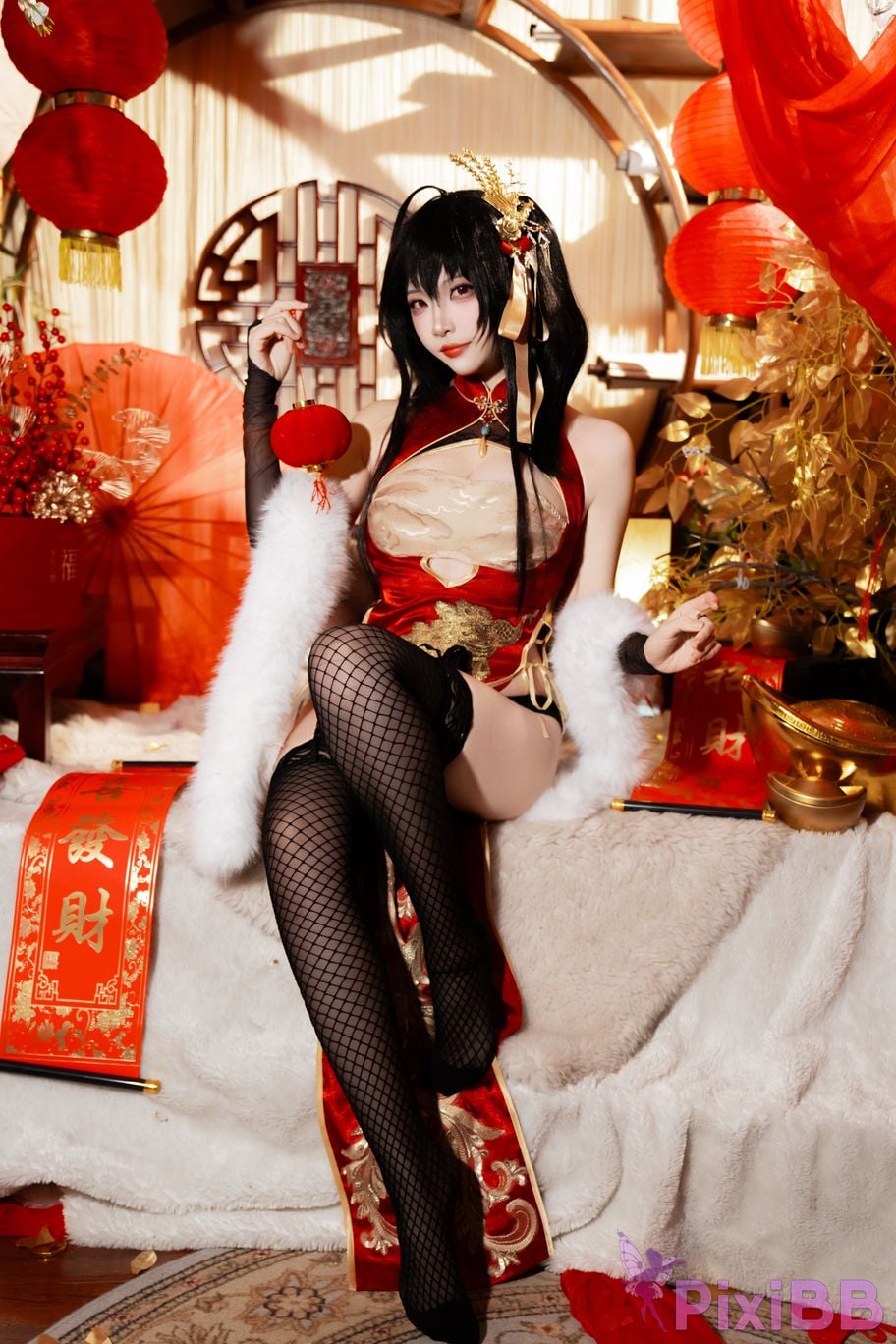 Cosplayer Second Assistant Nisa azur lane Dafeng cheongsam PixiBB.COM 026