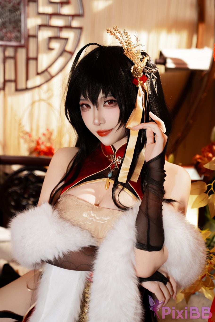Cosplayer Second Assistant Nisa azur lane Dafeng cheongsam PixiBB.COM 030